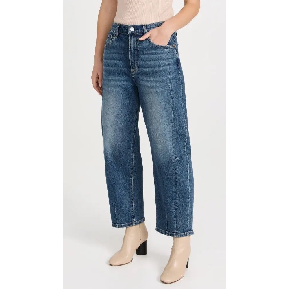 Pistola Eli High Rise Barrel Leg Jeans Augustus Blue 29 Lagenlook Minimalis